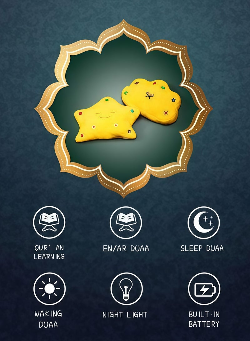 Angola Panda Quran Playback Pillow for Kids with Soothing Light & Kalima Recitation – Soft Plush Night Light Cushion with Quran & Dua Audio, Ideal for Bedtime, Ramadan Gifts, Islamic Learning & Sleep Comfort - Image 4